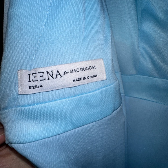 Mac Duggal #55321 size 4 - Light Blue Plunge V-Neck Maxi Dress NWT - Picture 9 of 13